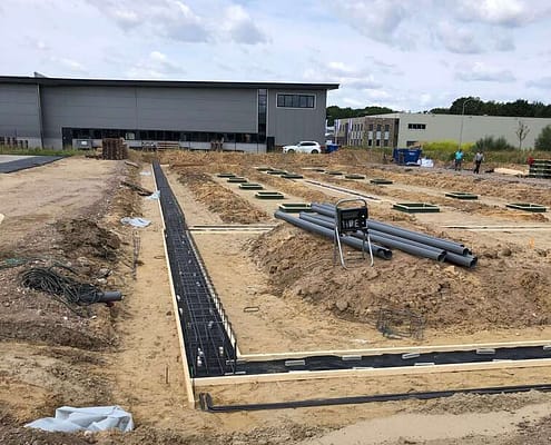 Van de Haar Betonbouw fundering bedrijfsverzamelgebouw